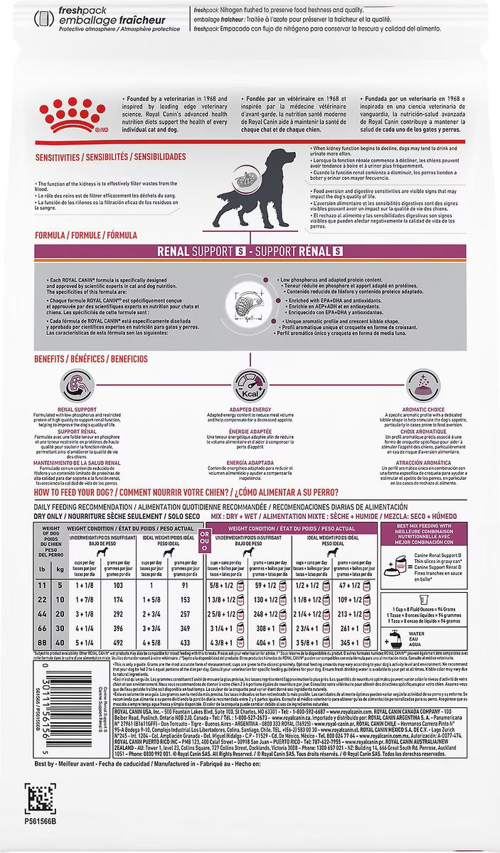 Alimento Royal Canin Soporte Renal S Perro para Perro Adulto