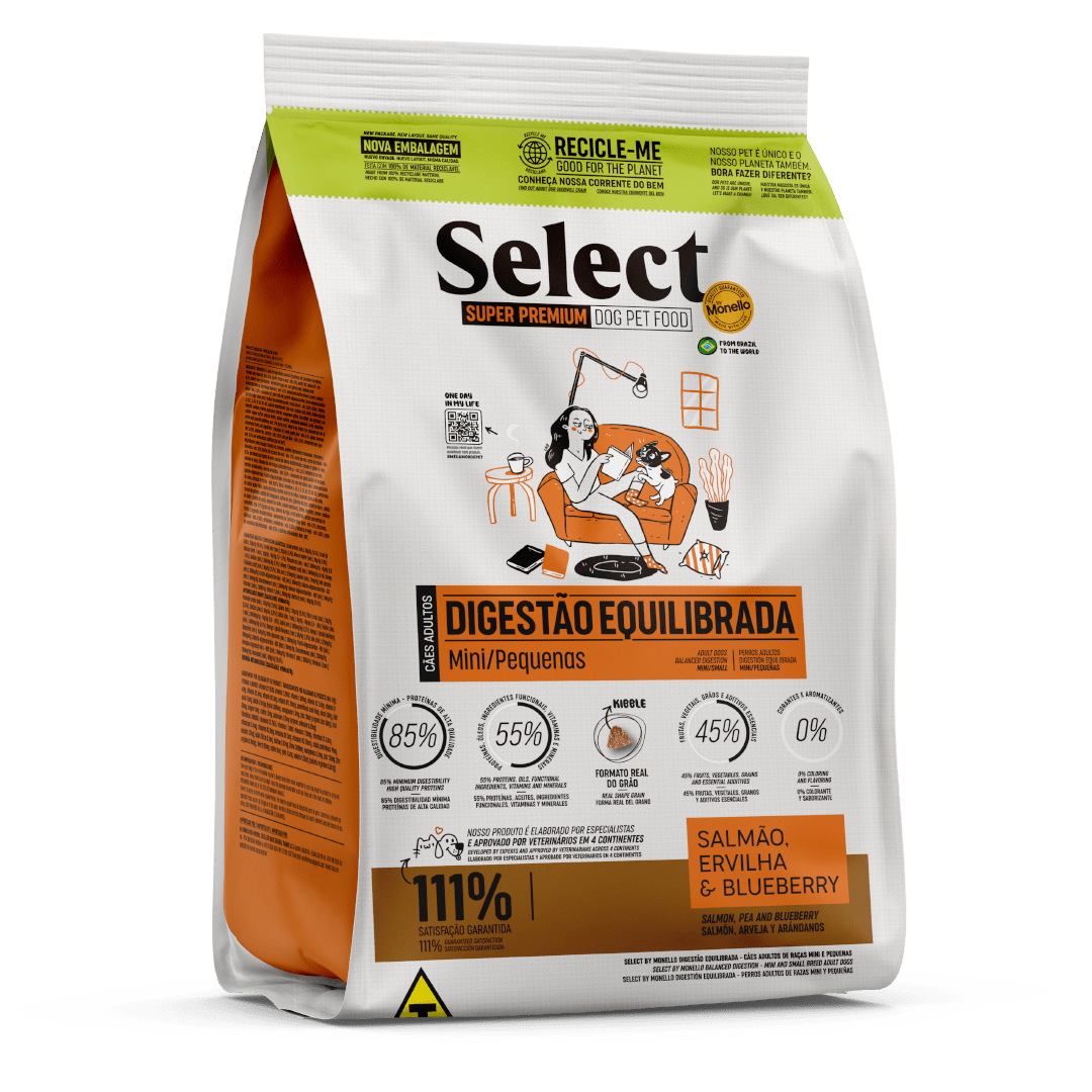Alimento Select By Monello Digestión Equilibrada para Perros Adultos de Razas Pequeñas