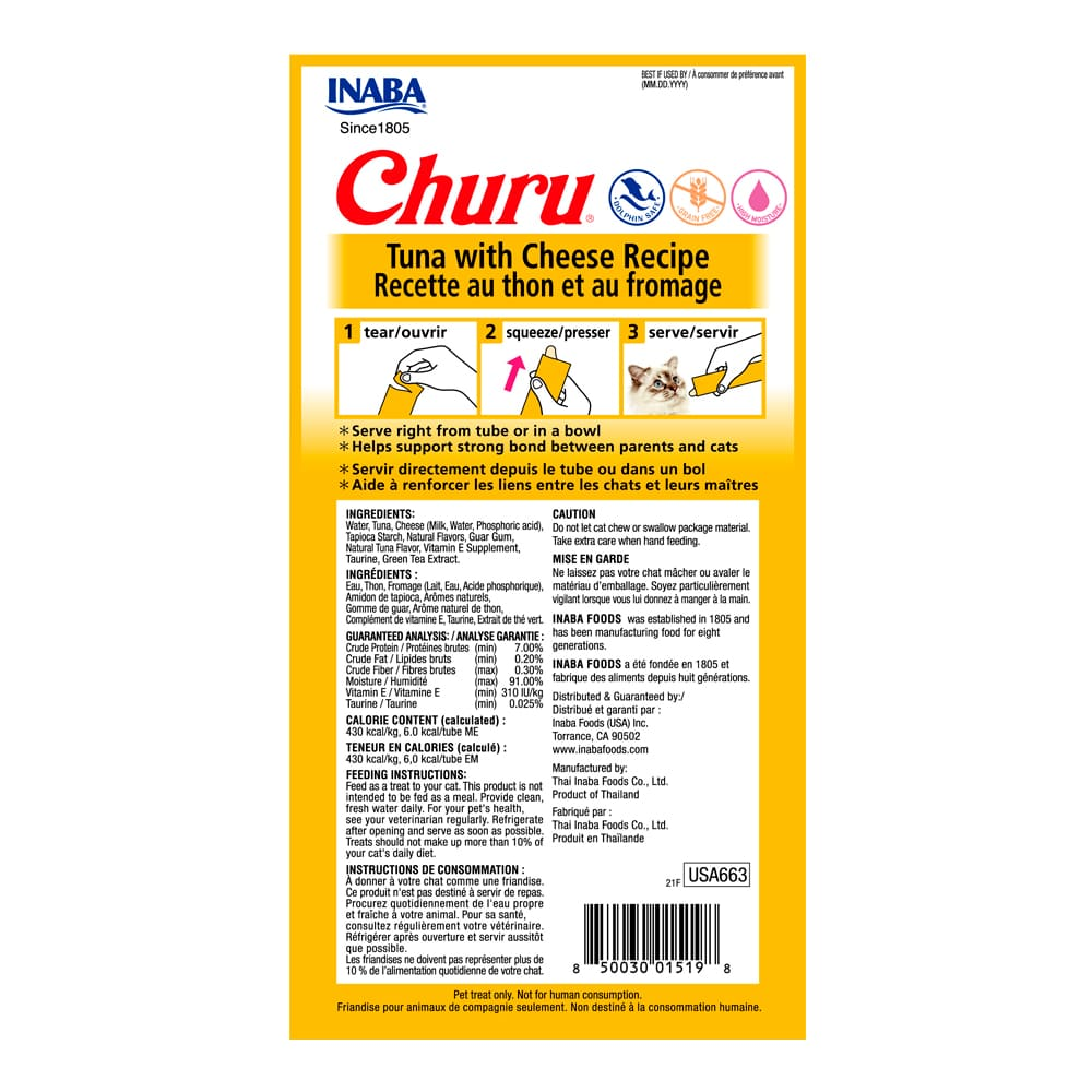 Snack Churu de Atún con Queso para Gato