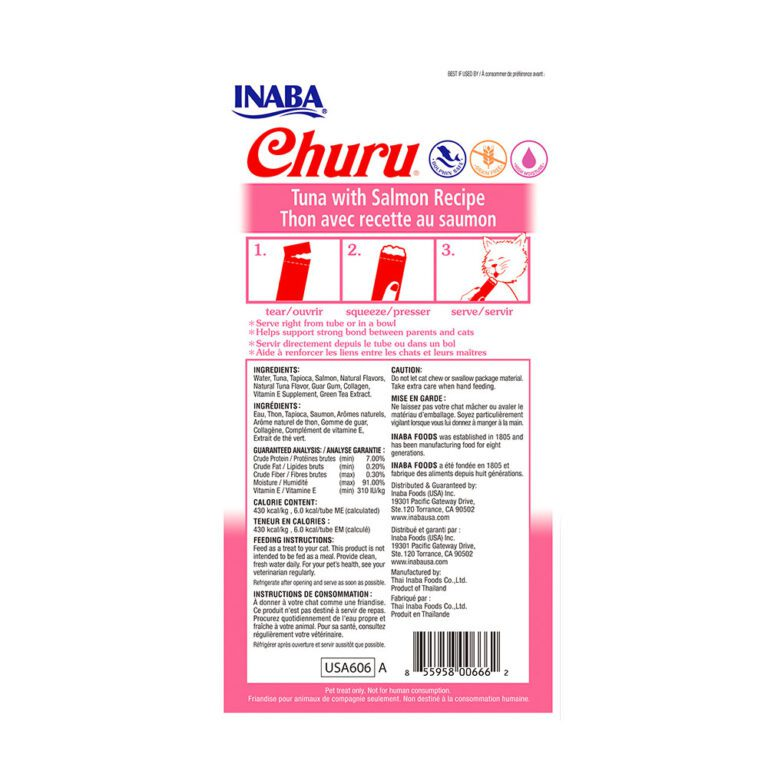 Snack Churu de Atún con Salmón para Gato