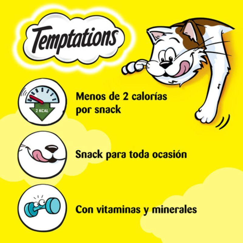 Snack Galletas Temptations Sabor a Camarón para Gato
