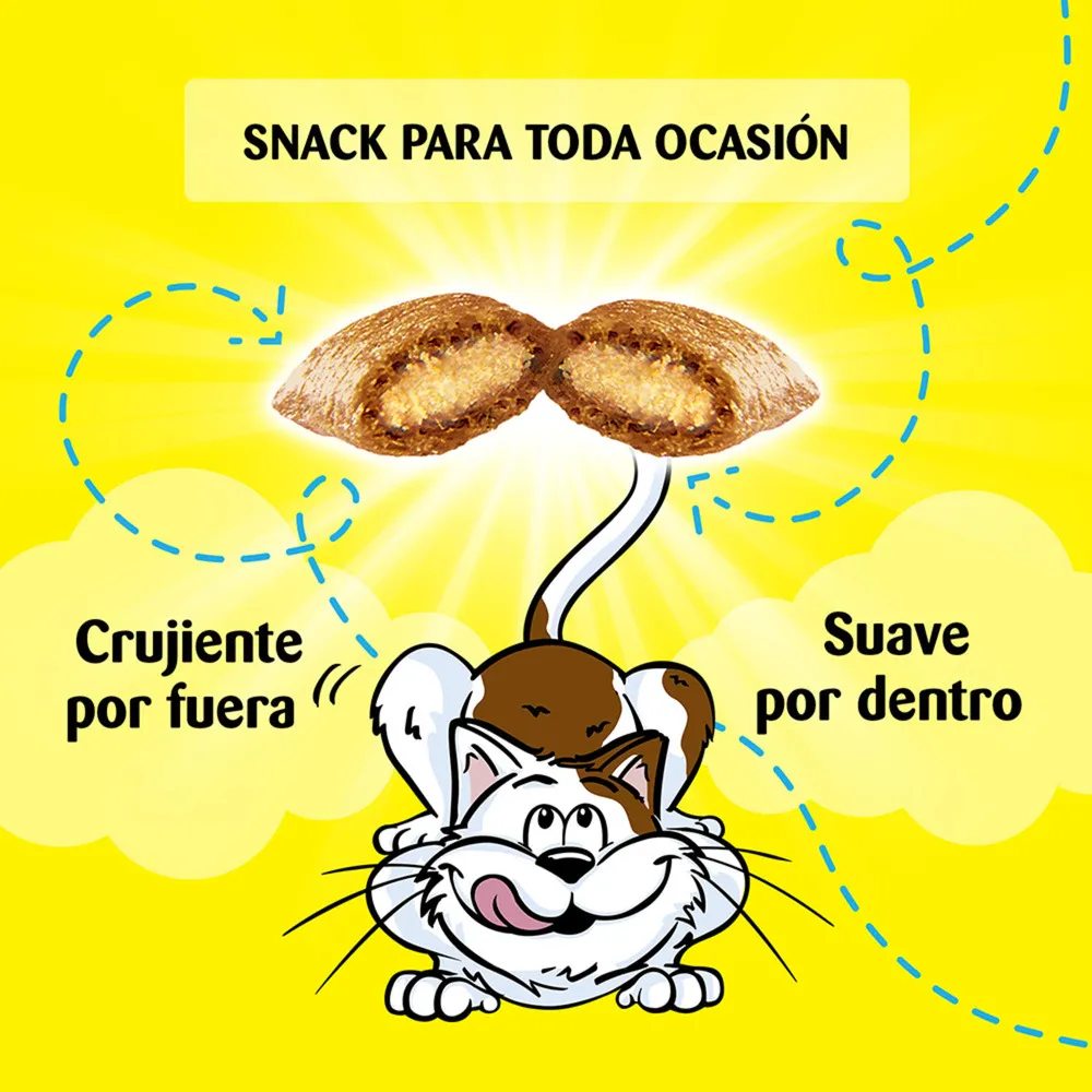 Snack Galletas Temptations Sabor a Pollo, Carne e Higado para Gato