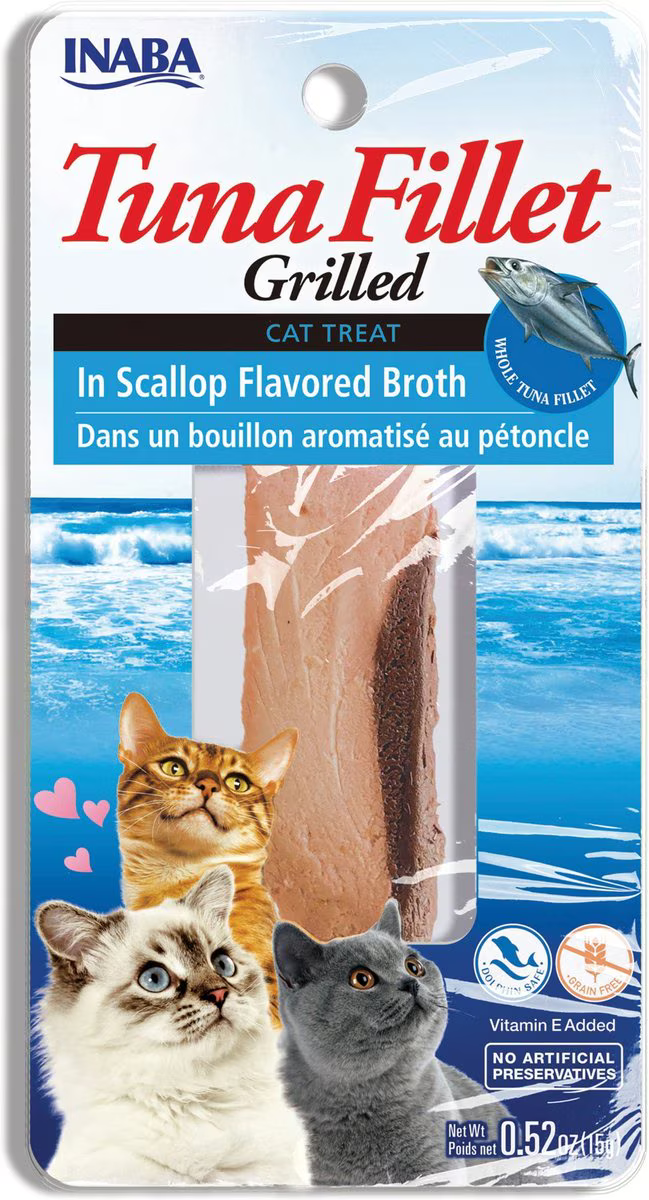 Snack Inaba Churu Filete de Atún con Vieras para Gato Adulto