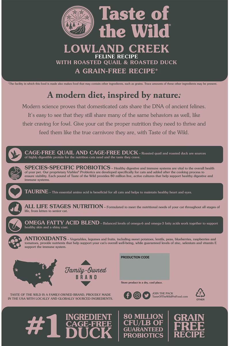 Alimento Taste of the Wild Lowland Creek para Gatos Adultos