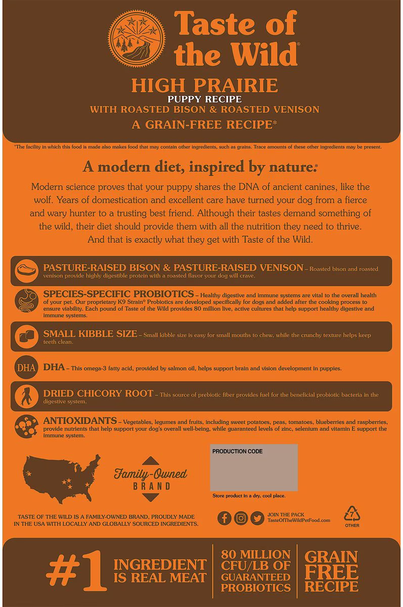 Alimento Taste of the Wild High Prairie Puppy para Perro Cachorro