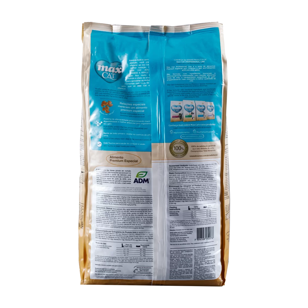 Alimento Max Cat Pollo y Arroz para Gatos Adultos