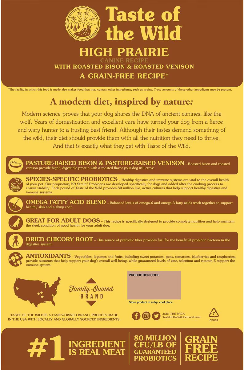 Alimento Taste of the Wild High Prairie para Perro Adulto