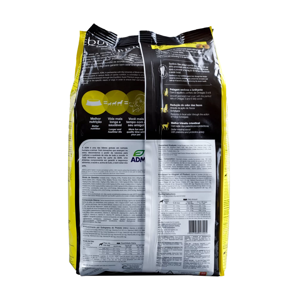 Alimento Equilibrio Puppies Active para Perro Cachorro de Todas las Razas