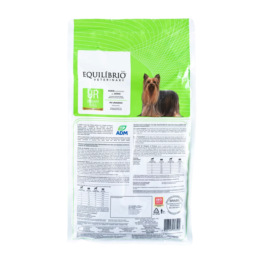 Alimento Equilibrio Veterinary UR Urinary Perro Adulto de Todas las Razas