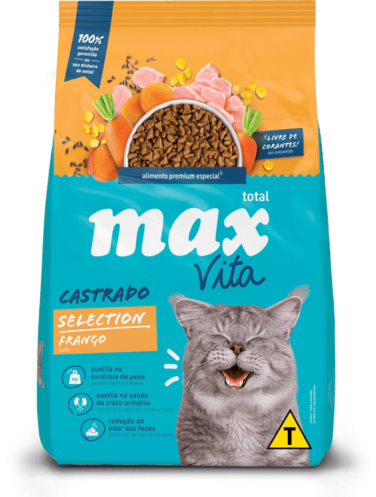 Alimento Max Vita Castrado Selection para Gatos Adultos sabor a Pollo