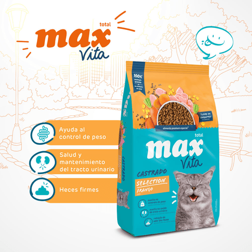 Alimento Max Vita Buffet Pollo y Vegetales para Gatos Adultos