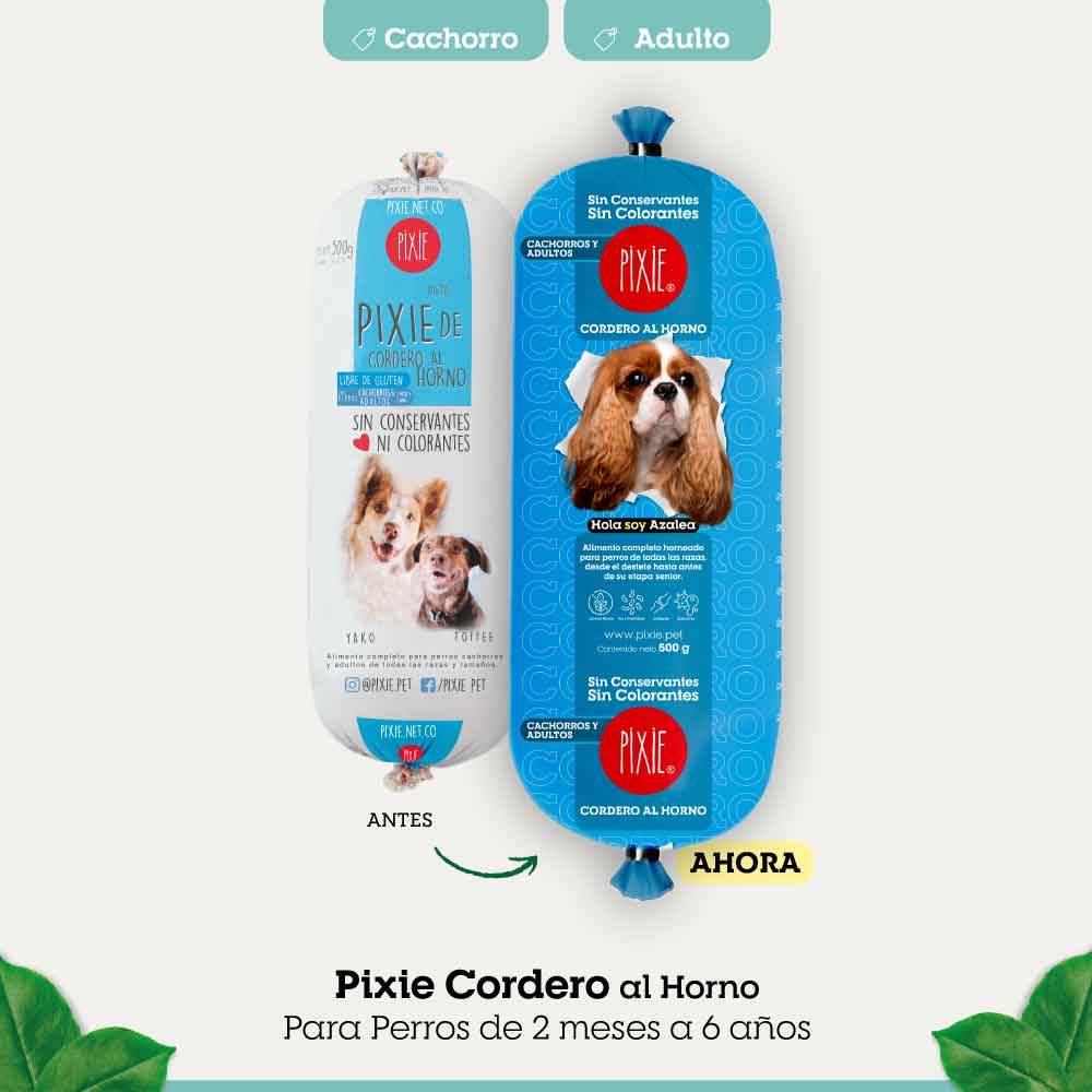 Alimento Congelado Pixie para Perro Sabor Cordero Barf Dieta Horneada
