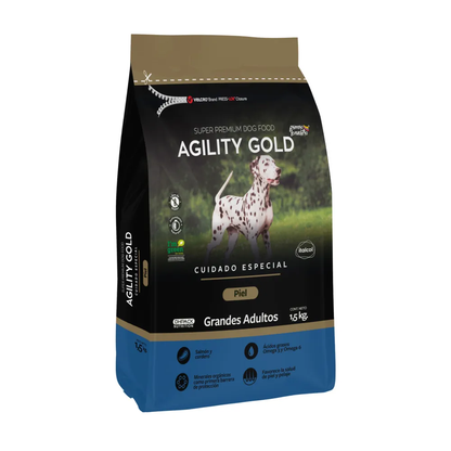 Alimento Agility Gold Grandes Adultos Piel para Perros de Razas Grandes y Medianas
