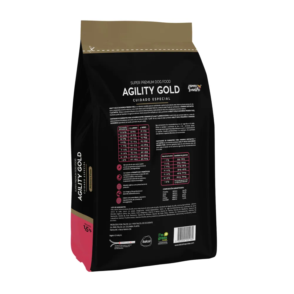 Alimento Agility Gold Mamá y Cachorros para Perros Primera Fase