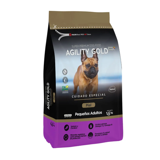 Alimento Agility Gold Pequeños Adultos Piel para Perros de Razas Pequeñas