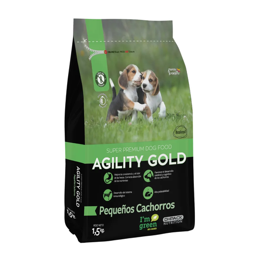 Alimento Agility Gold Pequeños Cachorros para Perros Puppy de Razas Pequeñas