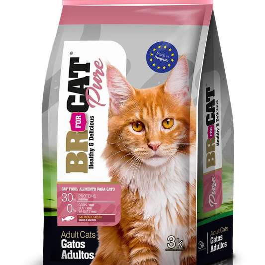 Alimento BR For Cat Pure para Gato Adulto sabor Salmón