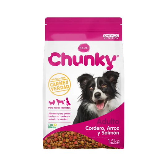 Alimento Chunky Adulto para Perro sabor a Cordero, Arroz y Salmón