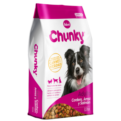 Alimento Chunky Adulto para Perro sabor a Cordero, Arroz y Salmón