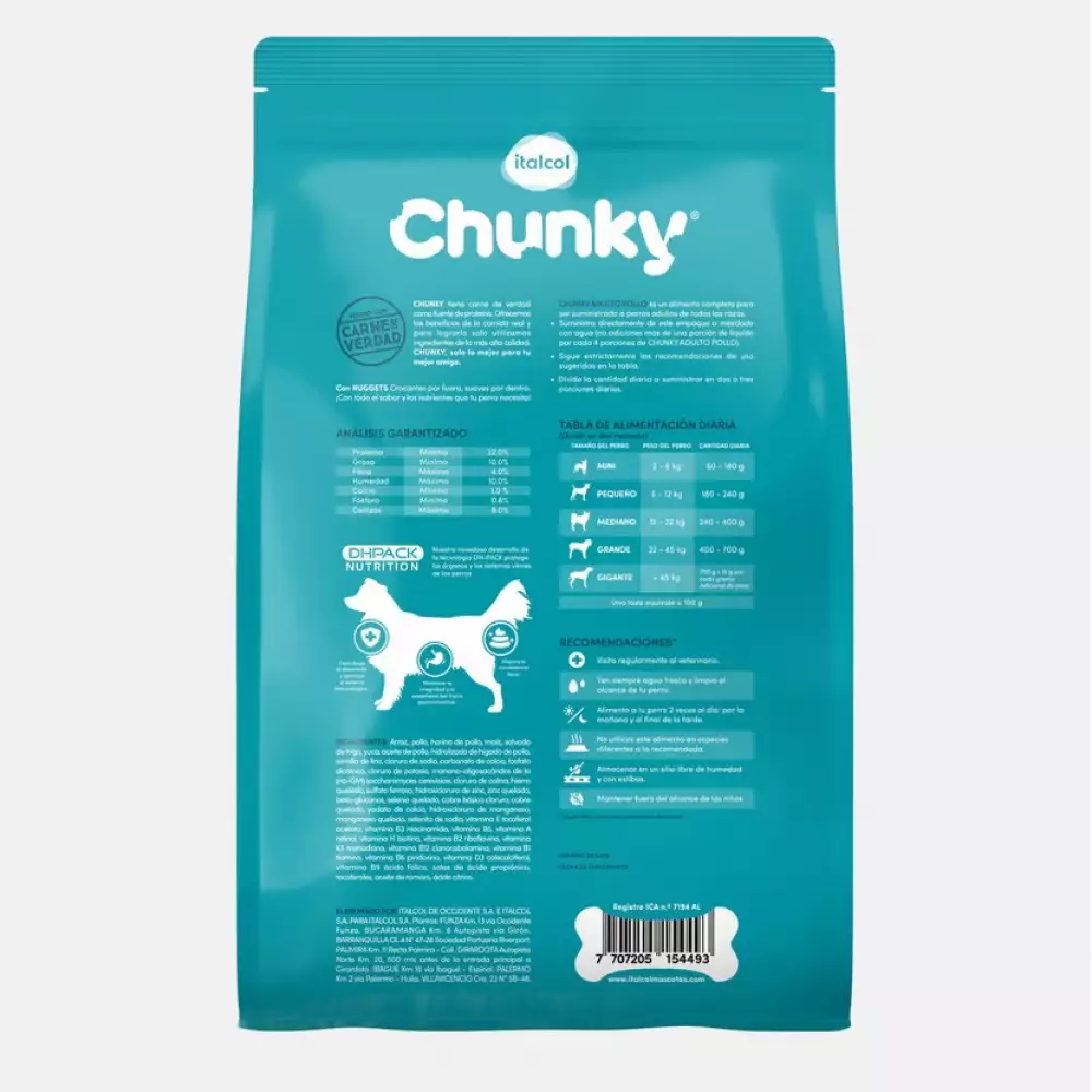 Alimento Chunky Adulto para Perro sabor a Pollo
