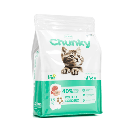Alimento Chunky Gatito para Gato Kitten sabor a Pollo y Cordero