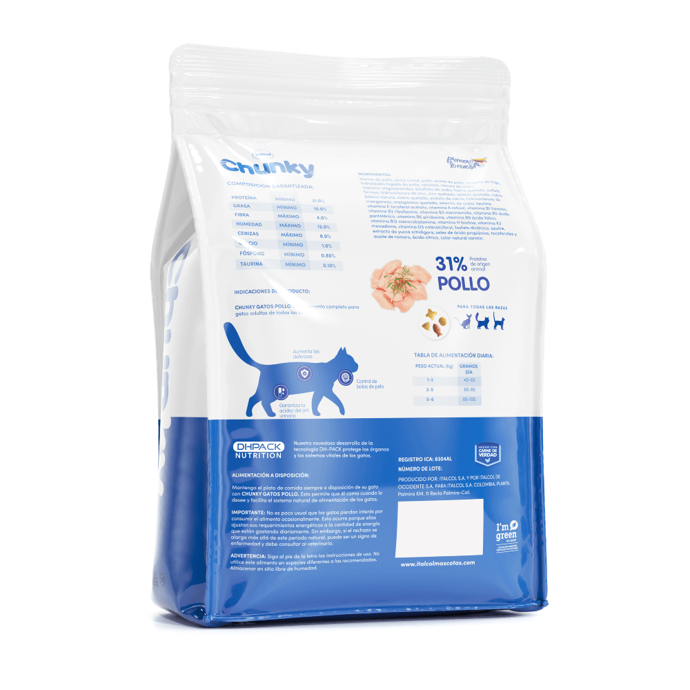 Alimento Chunky para Gato Adulto sabor a Pollo