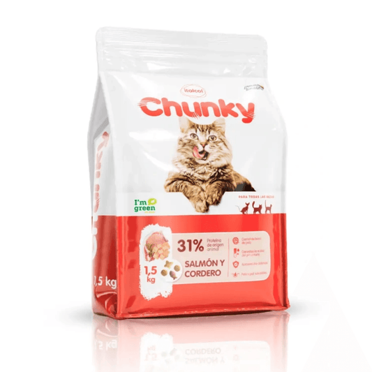Alimento Chunky para Gato Adulto sabor a Salmón y Cordero