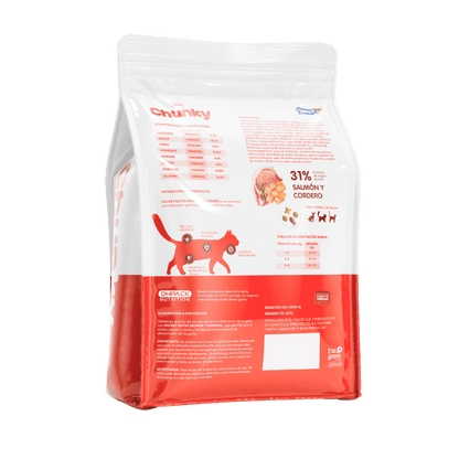 Alimento Chunky para Gato Adulto sabor a Salmón y Cordero