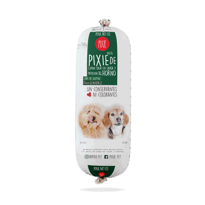 Alimento Congelado Pixie para Perro Sabor Carne Baja en Grasa Barf Dieta Horneada