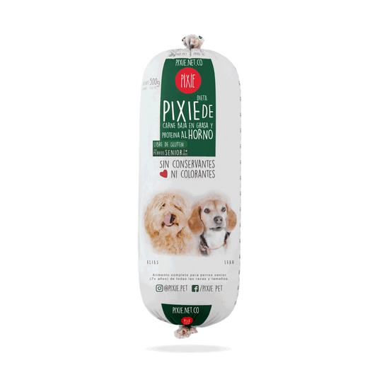Alimento Congelado Pixie para Perro Sabor Carne Baja en Grasa Barf Dieta Horneada