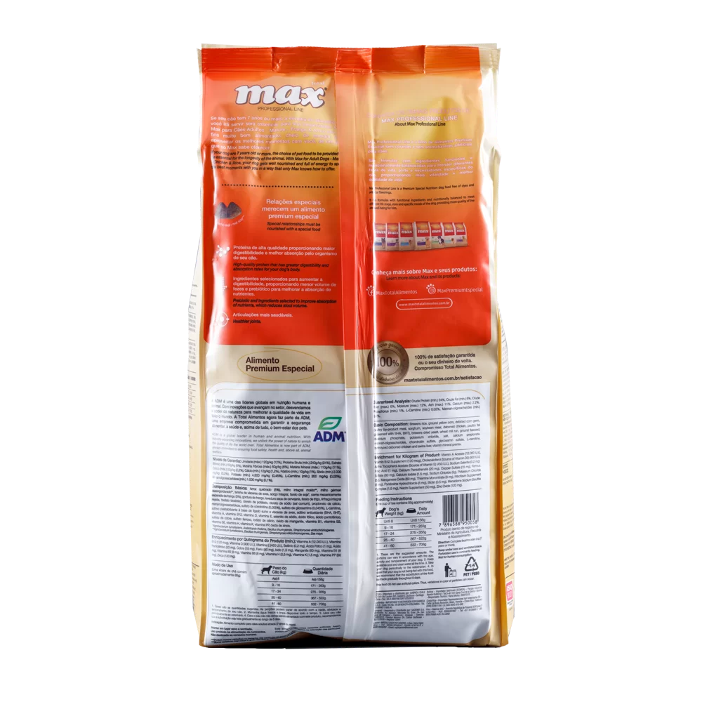 Alimento Max Professional Line Mature para Perro Adulto Mayor Senior 7+ sabor a Pollo