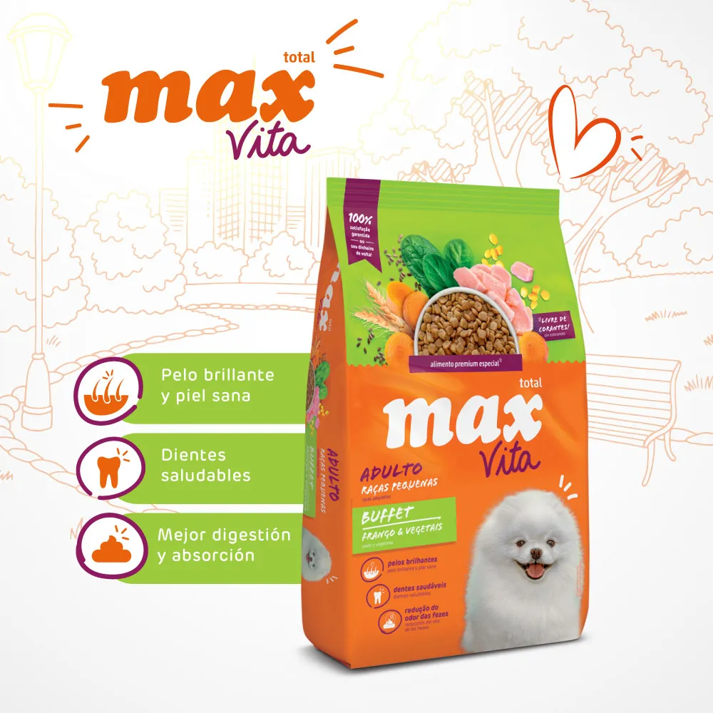 Alimento Max Vita Buffet Perro Adulto Razas Pequeñas Sabor a Pollo