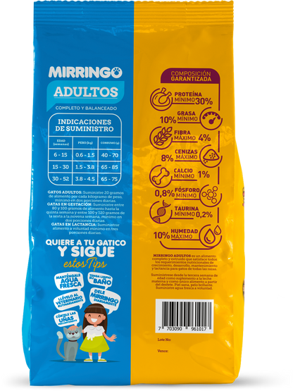 Alimento Mirringo Adulto para Gato de todas las Razas
