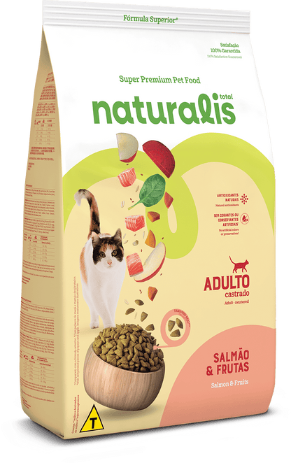 Alimento Naturalis para Gato Adulto Castrado sabor a Salmón y Frutas
