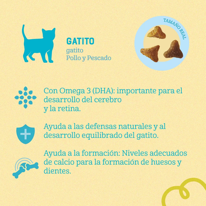Alimento Naturalis Filhote para Gato Gatito sabor a Pescado y Pollo