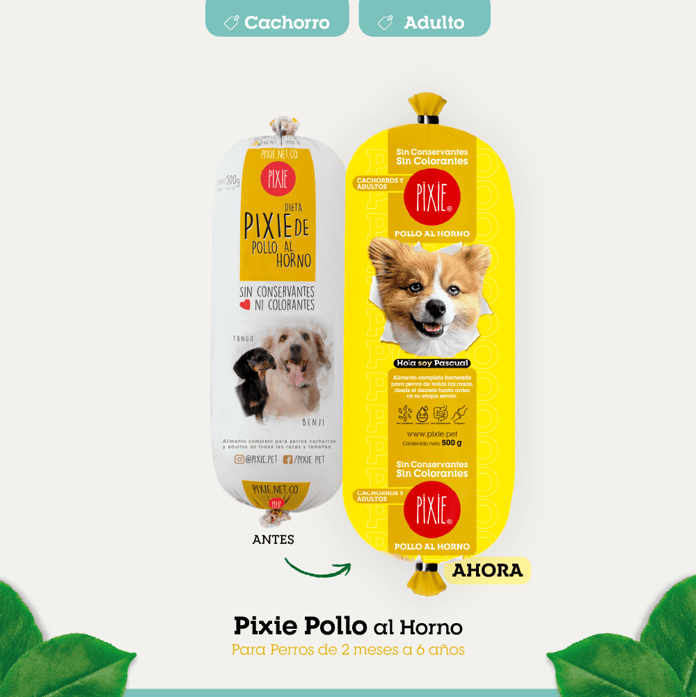 Alimento Congelado Pixie para Perro Sabor Pollo Barf Dieta Horneada