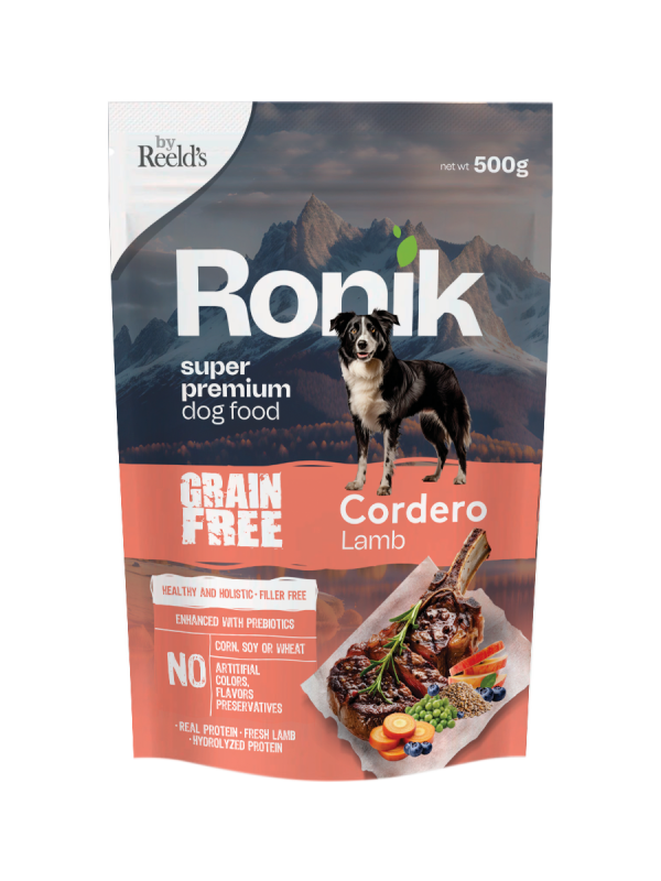 Alimento Húmedo Reelds Ronik Grain Free Sabor Cordero para Perro x 500gr