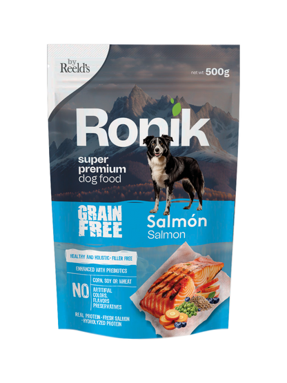 Alimento Húmedo Reelds Ronik Grain Free Sabor Salmón para Perro x 500gr