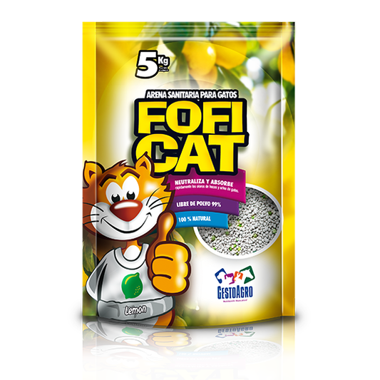 Aseo Arena Foficat para Gatos Limón