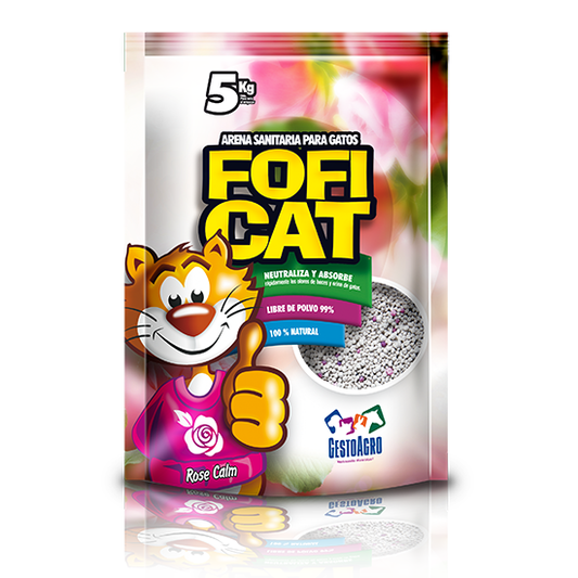 Aseo Arena Foficat para Gatos Rosas Rose Calm