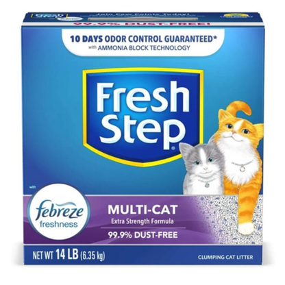 Aseo Arena Fresh Step Multi Cat con Frebreze para Gatos