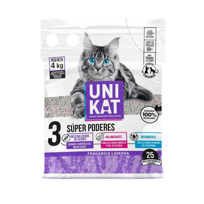 Aseo Arena Unikat para Gatos Lavanda