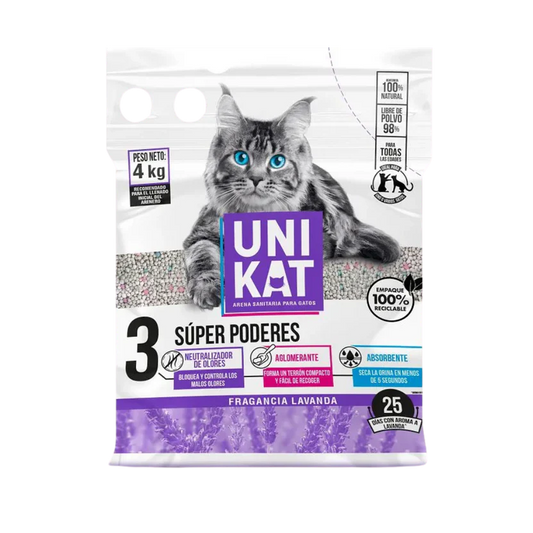 Aseo Arena Unikat para Gatos Lavanda