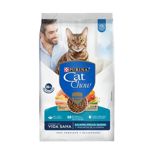 Alimento Cat Chow Vida Sana para Gatos Adultos sabor a Salmón