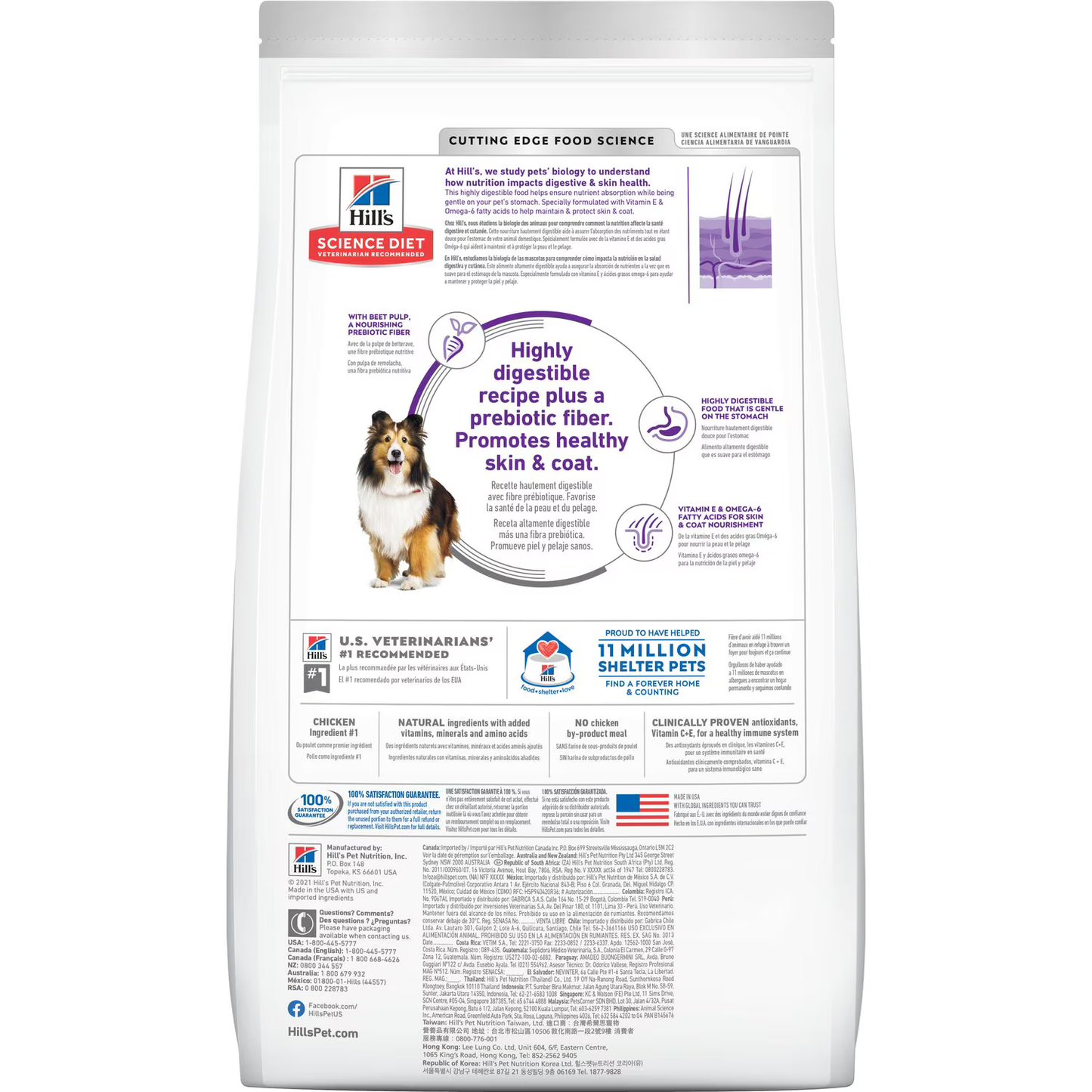 Alimento Hills Sensitive Skin & Stomach Para Perros Adultos