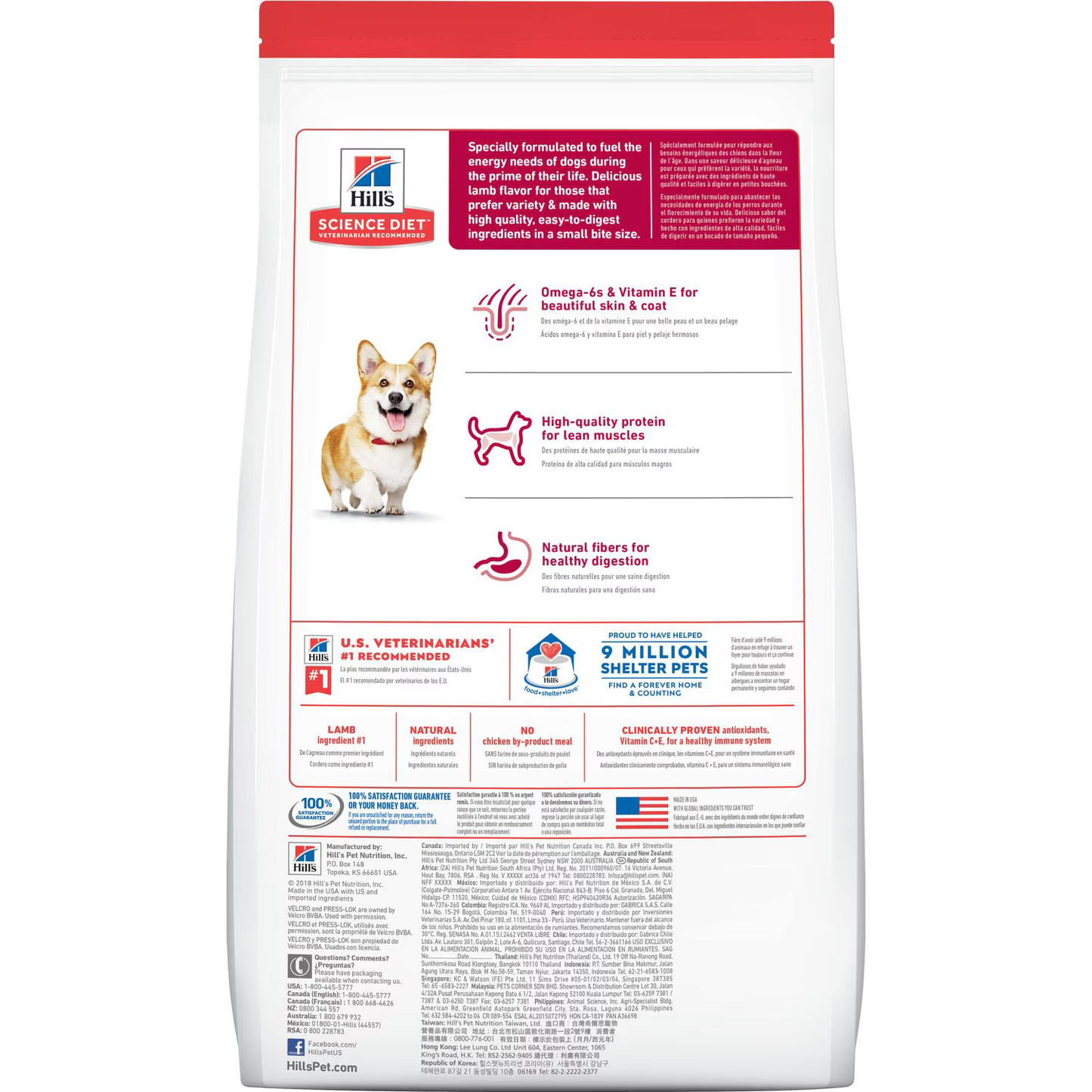 Alimento Hills Adult Small Bites para Perros Adultos Sabor a Cordero y Arroz