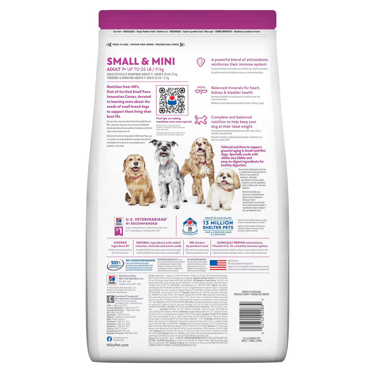 Alimento Hills Small Paws Mini 7+ Para Perros Adultos Senior