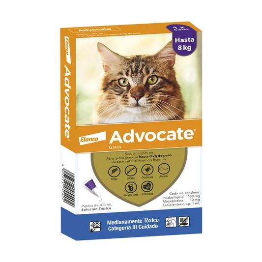 Medicamento Advocate Antiparasitario Externo e Interno para Gatos de 4 a 8 Kg
