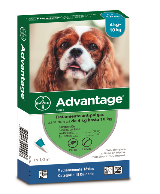 Medicamento Antipulgas Advantage para Perros de 4 a 10 Kilos