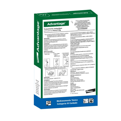 Medicamento Antipulgas Advantage para Perros de hasta de 4 Kilos